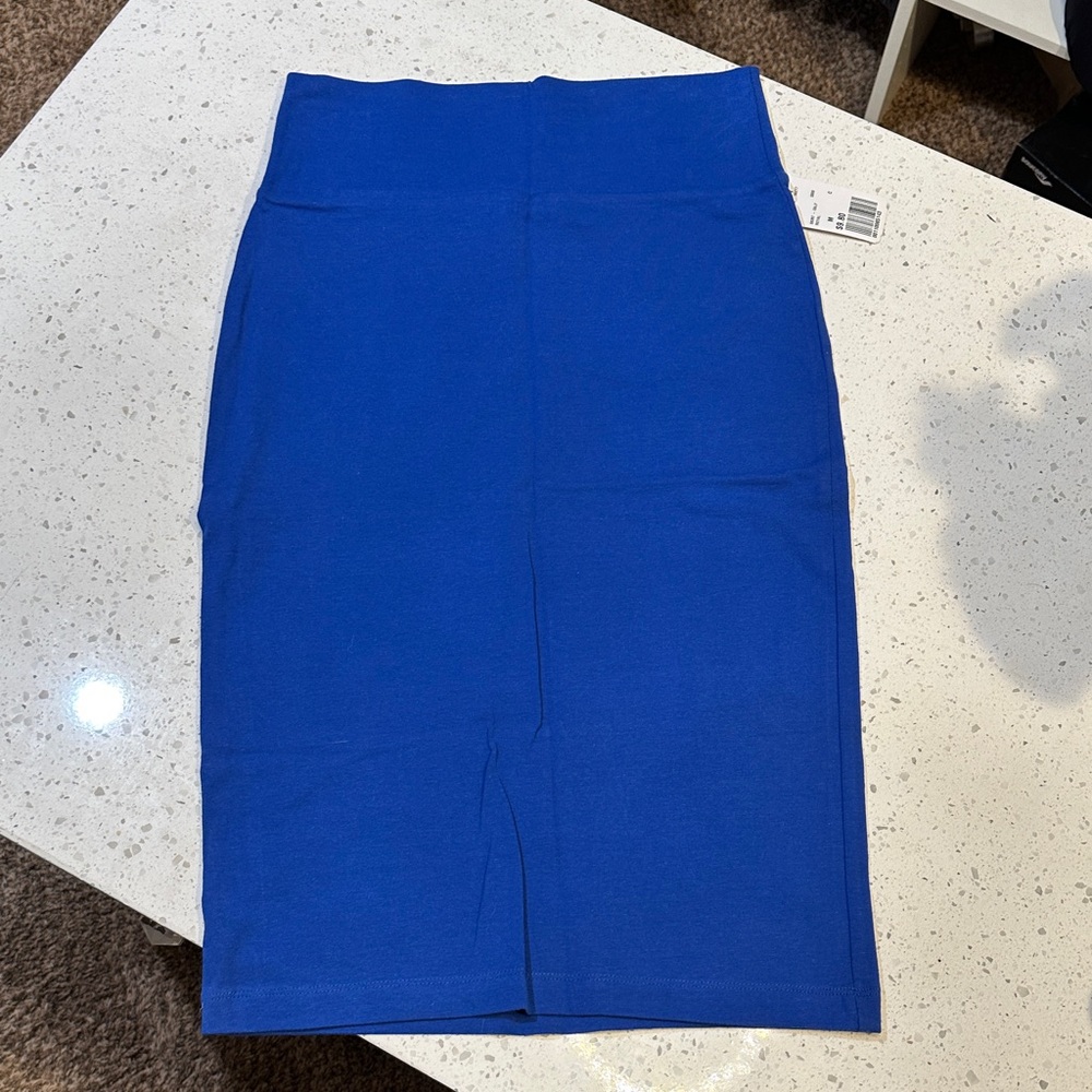 Blue stretchy Pencil Skirt